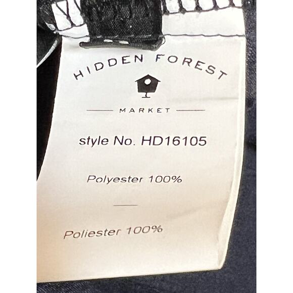 Hidden Forest Market Dress Pleated Slip Satin Gathered Flared Size‎ M Blue Midi - Picture 8 of 9